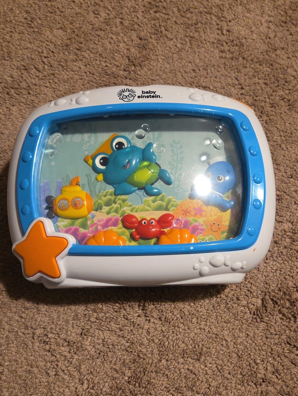 Baby Einstein Blue & White Ocean Bath Toy - Interactive Undersea Play